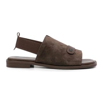 Sergio Moretti Schoenen, Dames, Bruin, 40 EU, Su&egrave;de, Verfraaide Open-Toe Sandalen