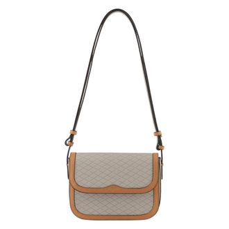 Pourchet Tassen, Dames, Beige, ONE Size, Leer, Petit port&eacute; travers &agrave; rabat