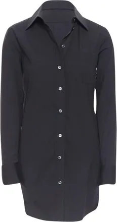 Michael Kors peak spread collar cuffs patch pocket long shirt