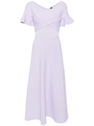 Needle & Thread wrap front knit gown - Purple