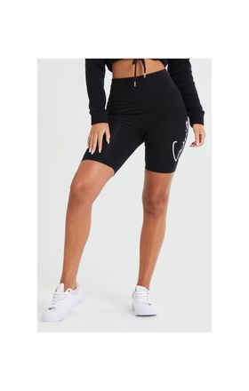 Siksilk Pantalones cortos de ciclo de cintura alta - Negro S