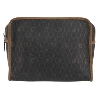 Dior Pochette con zip Vintage a nido dape Pre-owned - - Pre-owned - Donna - Marrone - ONE SIZE