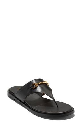 Cole Haan Flynn Thong Sandal in Black Leather at Nordstrom Rack, Size 5.5
