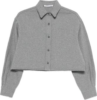 Alexander Wang Top crop con bottoni - Grigio