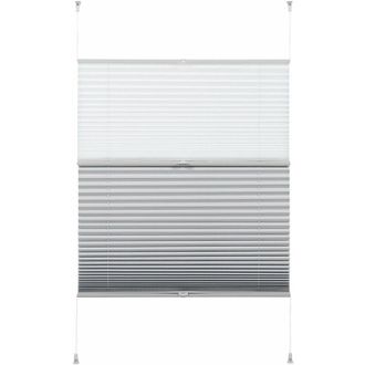 Gardinia 32575 Tenda plissettata con morsetti, Ideale Giorno e Notte, Tutte parti montaggio incluse, easyfix Tenda plissettata Day + Night, Bianco, 60 x 130