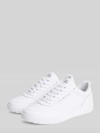 Tommy Hilfiger Sneaker aus echtem Leder in Weiss, Gr&ouml;&szlig;e 40