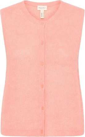 Part Two Zachte Gebreide Peaches N Cream Trui - Dames - Vesten - Roze - L - Wol - Truien & Vesten