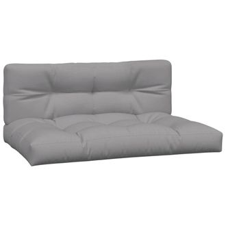 vidaXL Cuscini Per Pallet 2 Pz Grigi In Tessuto Vidaxl