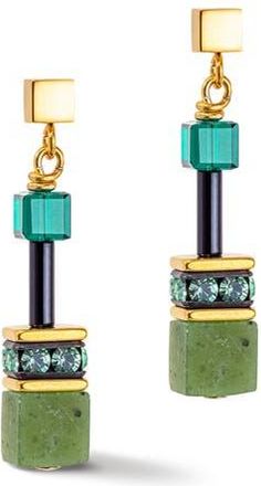 Coeur de Lion Geocube Iconic Precious Earrings in Green at Nordstrom