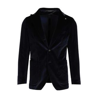 Tagliatore Smooth Velvet Jacket - male - Tagliatore - Blazers - Blue - L - Jackets