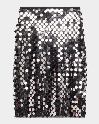 Zankov Yumi Sequined Mesh Skirt