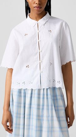 Skall Studio Womens Organic cotton and linen blend Clea blouse