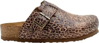 Volatile Womens Pumpkin Mule Slide In Leopard