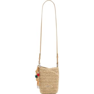 Desigual Straw Crossbody Bag in Dark Beige at Nordstrom