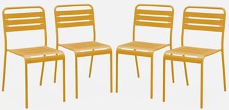 Sweeek Silla De Jard&iacute;n De Acero, Set De 4