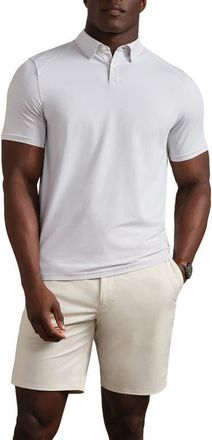 Rhone Commuter Slim Fit Performance Polo in Sleet Gray Micro Grid at Nordstrom, Size Xx-Large