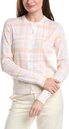 Brooks Brothers Print Crewneck Cardigan
