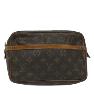 Louis Vuitton Pre-owned Canvas clutches - Dames - Pre-owned - Bruin - Maat: ONE Size Leer