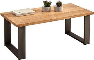 HOGAR 24 Mesa de centro salón comedor madera maciza natural y patas