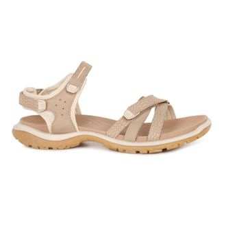Ecco Ecco Offroad Roam Leather Textile Womens Hook and Loop Sandals - Nude Limestone - Size:UK 5-5.5