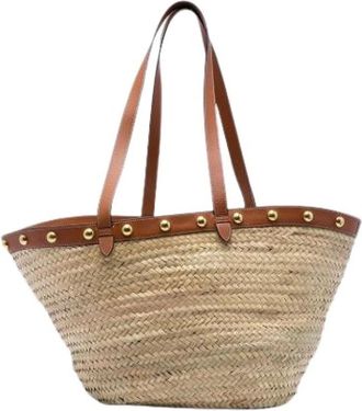 Celine Pre-owned Raffia Tote Bag - Dames - Vintage Shopper - Beige - ONE Size - Leer - Vintage