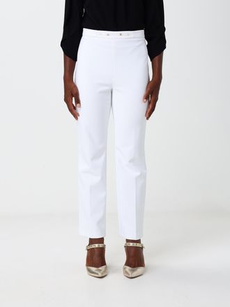 Elisabetta Franchi Pantaloni cropped in cr&ecirc;pe con vestibilit&agrave; slim fit