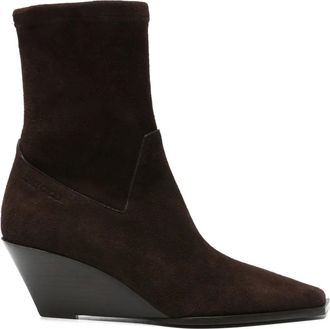 Jimmy Choo London Hadley laarzen met suède sleehak - Bruin