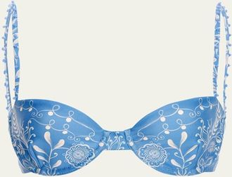 Agua Bendita Magdalena Floritura Bikini Top