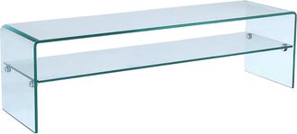 Vente-Unique Mueble TV STILEOS - 1 hueco - Cristal templado