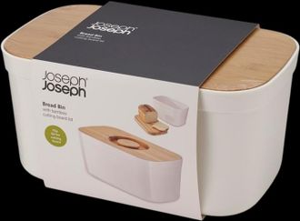 Joseph Joseph Joseph Joseph Caja Para Pan Blanca Con Tapa De Bamb&uacute;