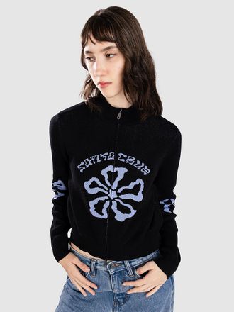 Santa Cruz Flower Knit Track Strickpullover schwarz