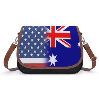 Generic US & Australia Flag Fashion Womens Crossbody Bags Novelty Handbag Shoulder Bag Purse