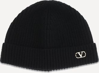 Valentino Garavani VLogo Beanie in cashmere Male UNI