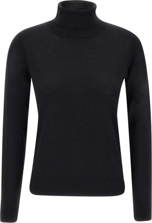 FILIPPO DE LAURENTIIS Merino Wol Coltrui Zwart - Heren - Coltruien - Zwart - M - Wol - Truien & Vesten