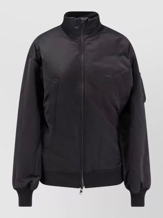 Yohji Yamamoto recycled nylon bomber jacket high collar