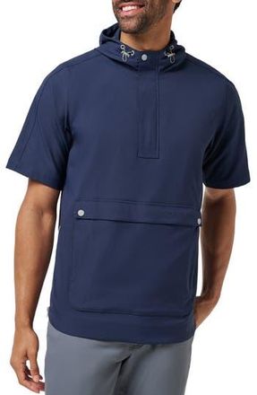 Travis Mathew Sport Mode Short Sleeve Hoodie in Navy at Nordstrom Rack, Size X-Large