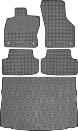 OEM Volkswagen Golf Vii Hatchback De 10/2012 A 12/2019. Juego: Alfombrillas De Goma Para Coche + Alfombrilla Para Maletero