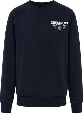 Philipp Plein Heren, Sweatshirts & Hoodies, Blauw, Maat: 3XL Fleece