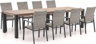 Manifesto Furniture Manifesto Villongo/ROUGH-S 300cm dining tuinset 9-delig stapelbaar