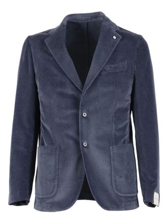 L.B.M. 1911 buttoned corduroy jacket - Blauw