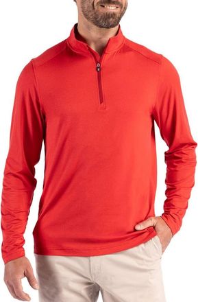 Cutter & Buck Coastline Epic Comfort Half Zip Performance Pullover in Red at Nordstrom, Size Xxx-Large