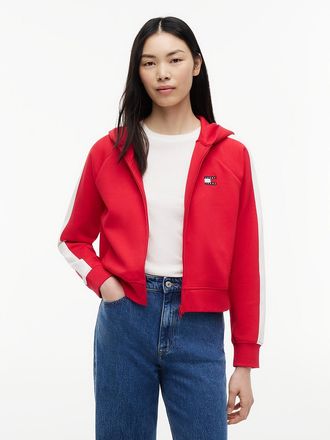 Tommy Hilfiger Womens Tommy Jeans Interlock Track Jacket - Amaryllis Red - S