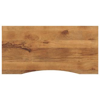 Berkfield Home Desk Top with Curve 140x50x2.5 cm Solid Wood Rough Mango in Brown