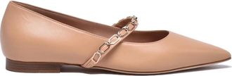 Malone Souliers Beige Leather Womens Leather Ballerina