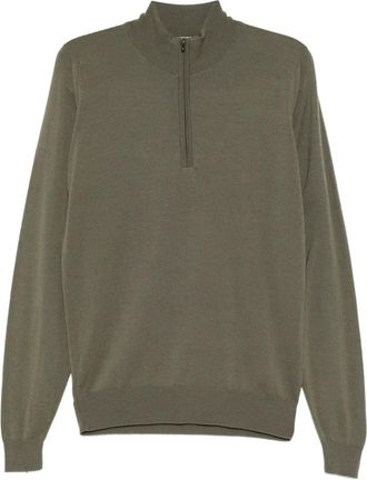 John Smedley Maglione Smed in maglia con zip - Verde