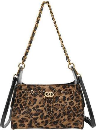 Generic NYSDM Leisure Faux Suede Diamond Quilted Metal Buckle Design Womens Shoulder Bag Large Capacity for Outings Daily Use