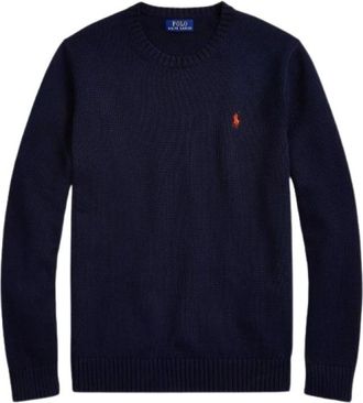 Polo Ralph Lauren Maglione Girocollo in Cotone - - Knitwear - Uomo - Blu - S