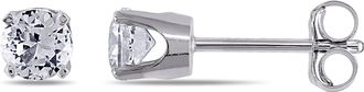 Mimi & Max Created White Sapphire Stud Earrings in 10k White Gold