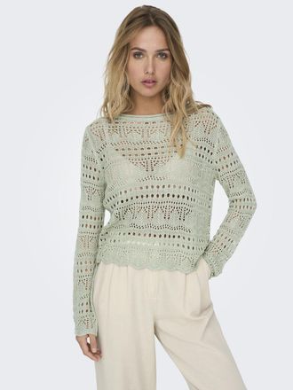 Jacqueline de Yong Rundhalspullover JDY JDYSUN LAY L/S BOATNECK PULLOV. KNT NOOS, Damen, Gr. XL, beige (desert sage), Strick, Obermaterial: 100% Polyacryl, unifarben, re