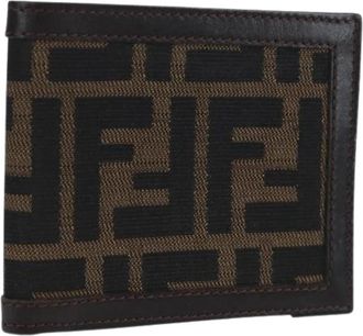 Fendi Pre-owned Vintage Zucca Bifold Wallet - Dames - Vintage Accessoires - Bruin - ONE Size - Vintage